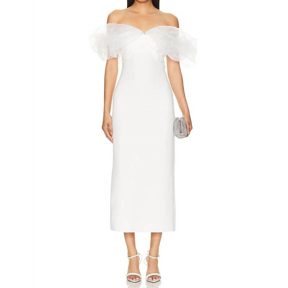 NEW LINE AND DOT starlet midi dress in ivory